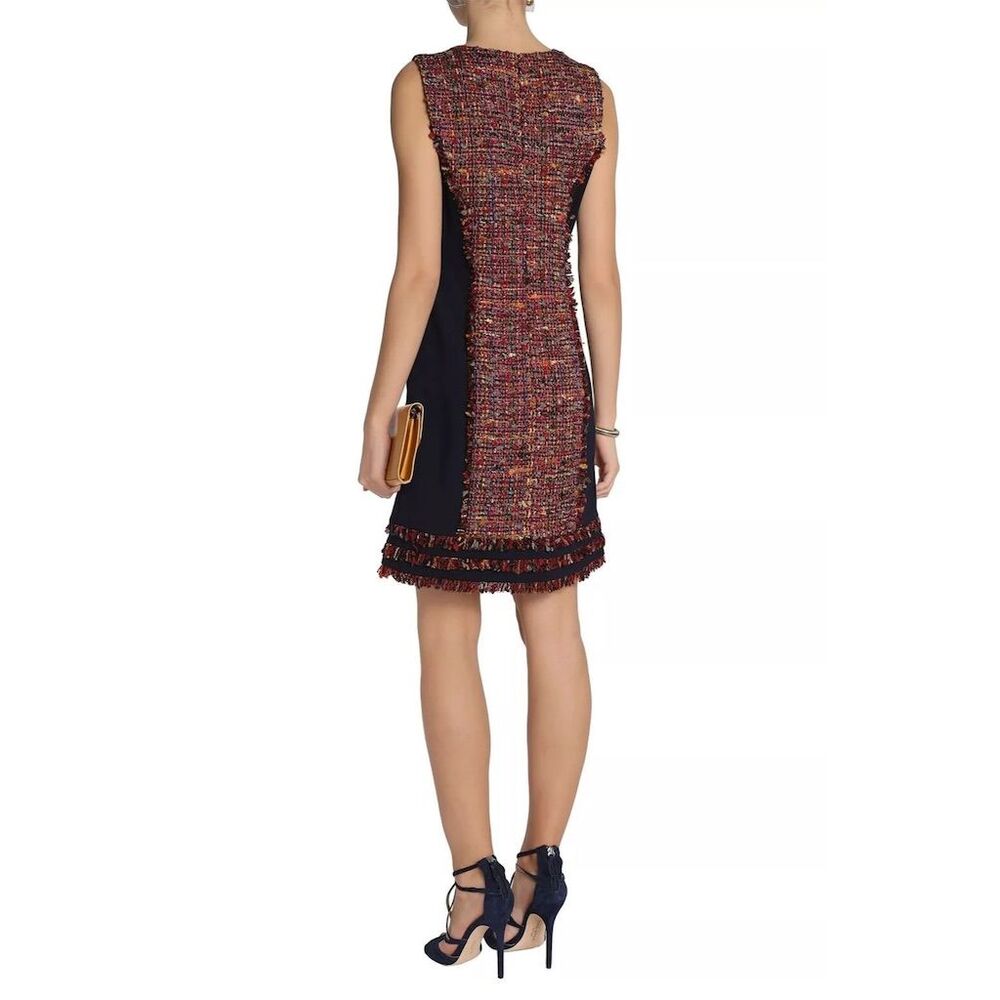 Diane von Furstenberg Jacey Tweed Shift Dress M Multicolor Sleeveless - Picture 5 of 6